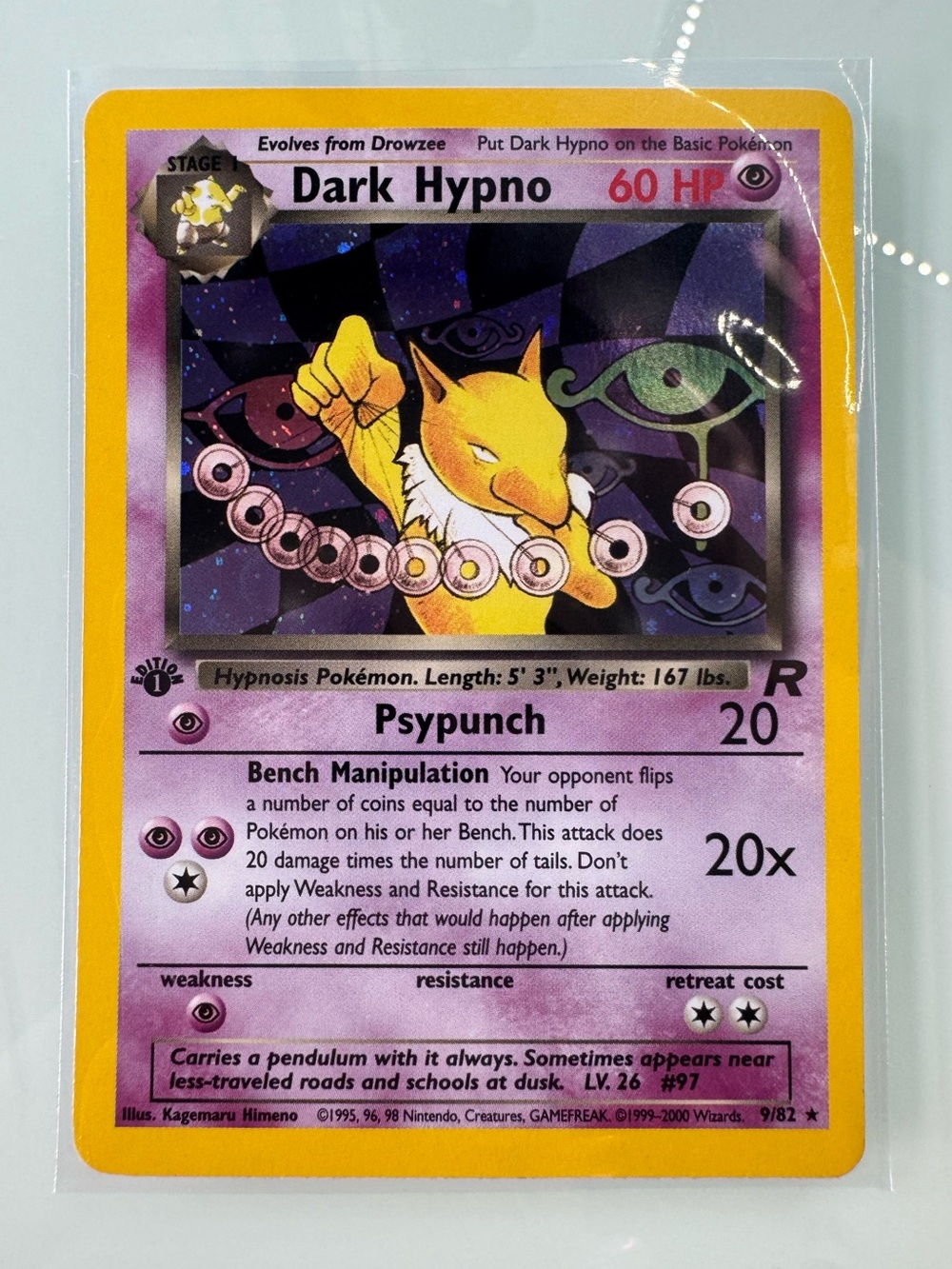 1st Edition Pokémon Dark Hypno Holo